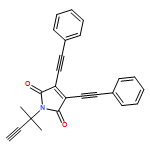 1H-Pyrrole-2,5-dione, 1-(1,1-dimethyl-2-propyn-1-yl)-3,4-bis(2-phenylethynyl)-