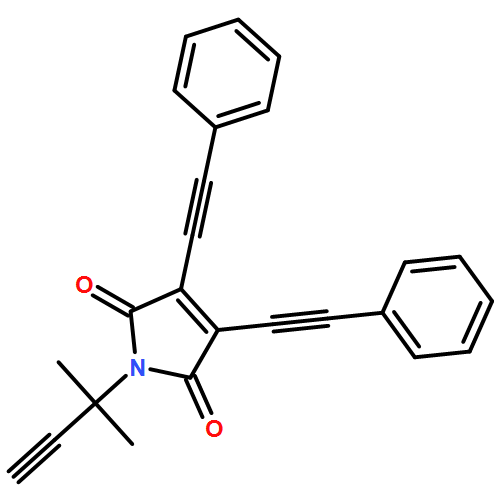 1H-Pyrrole-2,5-dione, 1-(1,1-dimethyl-2-propyn-1-yl)-3,4-bis(2-phenylethynyl)-