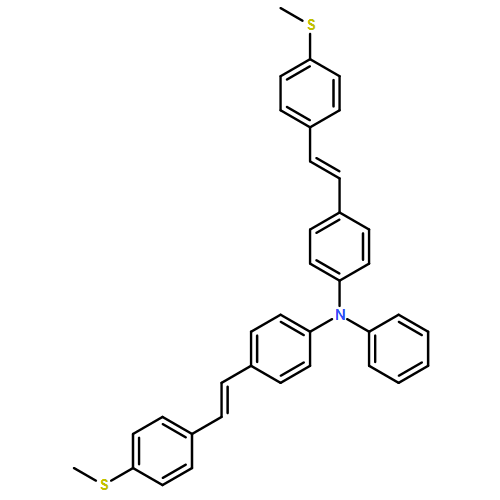 Benzenamine, 4-[(1E)-2-[4-(methylthio)phenyl]ethenyl]-N-[4-[(1E)-2-[4-(methylthio)phenyl]ethenyl]phenyl]-N-phenyl-