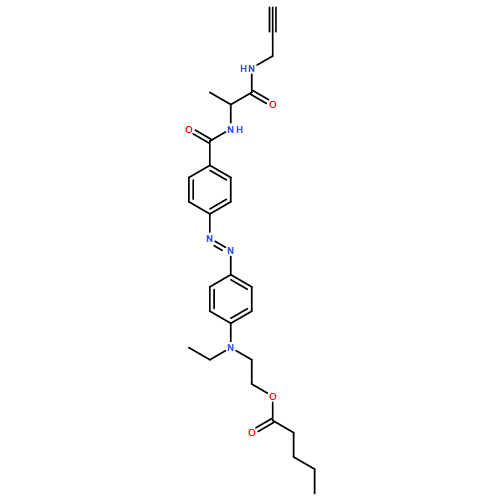 Pentanoic acid, 2-[ethyl[4-[2-[4-[[[(1S)-1-methyl-2-oxo-2-(2-propyn-1-ylamino)ethyl]amino]carbonyl]phenyl]diazenyl]phenyl]amino]ethyl ester