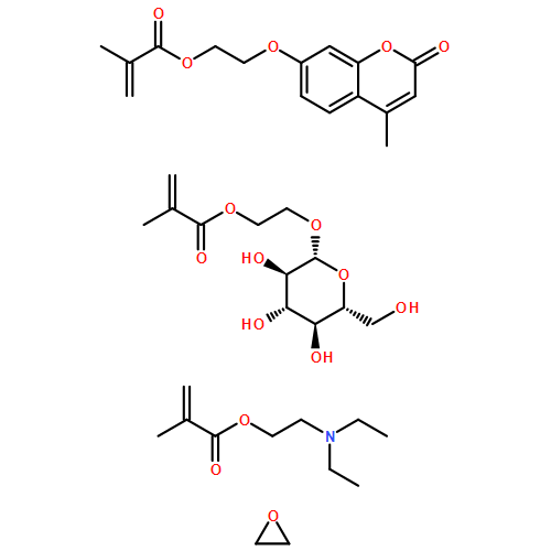 β-?D-?Glucopyranoside, 2-?[(2-?methyl-?1-?oxo-?2-?propen-?1-?yl)?oxy]?ethyl, polymer with 2-?(diethylamino)?ethyl 2-?methyl-?2-?propenoate, 2-?[(4-?methyl-?2-?oxo-?2H-?1-?benzopyran-?7-?yl)?oxy]?ethyl 2-?methyl-?2-?propenoate and oxirane, diblock 