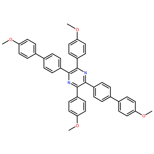 Pyrazine, 2,5-bis(4'-methoxy[1,1'-biphenyl]-4-yl)-3,6-bis(4-methoxyphenyl)- 