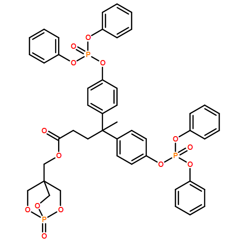 Benzenebutanoic acid, 4-[(diphenoxyphosphinyl)oxy]-γ-[4-[(diphenoxyphosphinyl)oxy]phenyl]-γ-methyl-, (1-oxido-2,6,7-trioxa-1-phosphabicyclo[2.2.2]oct-4-yl)methyl ester 