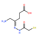 Pentanoic acid, 5-amino-4-[2-(2-mercaptoacetyl)hydrazinylidene]- 