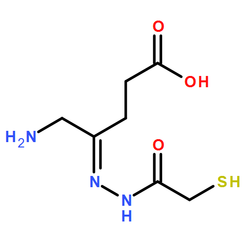 Pentanoic acid, 5-amino-4-[2-(2-mercaptoacetyl)hydrazinylidene]- 