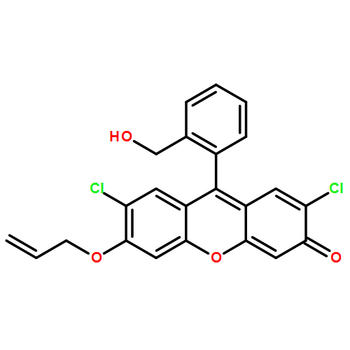 3H-Xanthen-3-one, 2,7-dichloro-9-[2-(hydroxymethyl)phenyl]-6-(2-propen-1-yloxy)- 