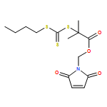 Propanoic acid, 2-[[(butylthio)thioxomethyl]thio]-2-methyl-, (2,5-dihydro-2,5-dioxo-1H-pyrrol-1-yl)methyl ester 