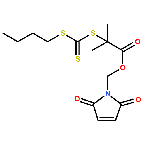 Propanoic acid, 2-[[(butylthio)thioxomethyl]thio]-2-methyl-, (2,5-dihydro-2,5-dioxo-1H-pyrrol-1-yl)methyl ester 