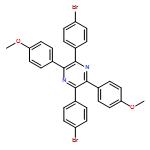 Pyrazine, 2,5-bis(4-bromophenyl)-3,6-bis(4-methoxyphenyl)- 