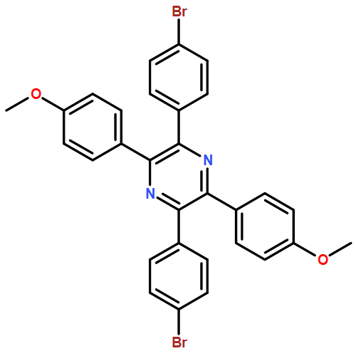 Pyrazine, 2,5-bis(4-bromophenyl)-3,6-bis(4-methoxyphenyl)- 