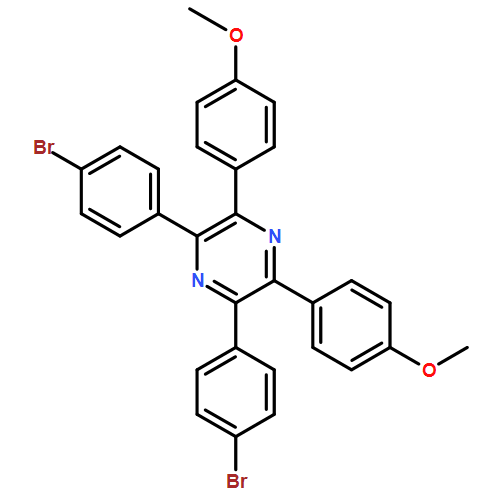 Pyrazine, 2,6-bis(4-bromophenyl)-3,5-bis(4-methoxyphenyl)- 