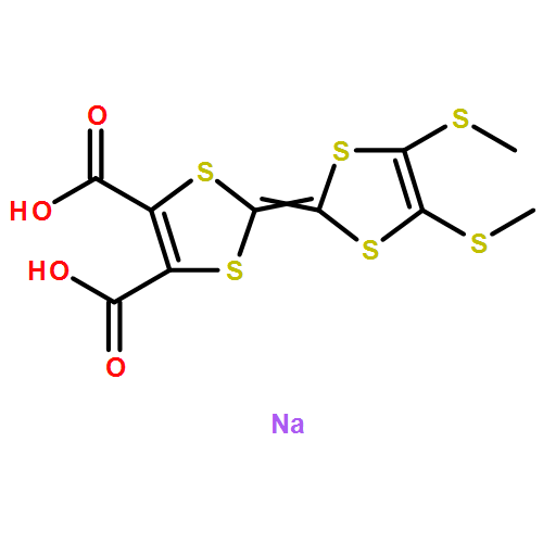 1,3-Dithiole-4,5-dicarboxylic acid, 2-[4,5-bis(methylthio)-1,3-dithiol-2-ylidene]-, sodium salt (1:2) 