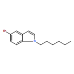 1H-Indole, 5-bromo-1-hexyl- 