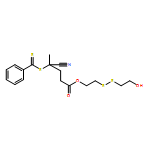 Pentanoic acid, 4-cyano-4-[(phenylthioxomethyl)thio]-, 2-[(2-hydroxyethyl)dithio]ethyl ester 