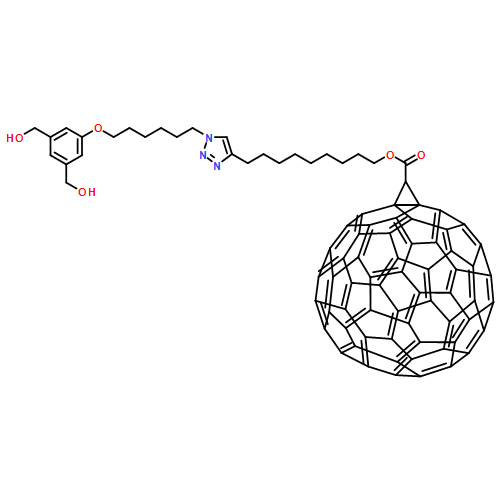 3'H-Cyclopropa[1,9][5,6]fullerene-C60-Ih-3'-carboxylic acid, 9-[1-[6-[3,5-bis(hydroxymethyl)phenoxy]hexyl]-1H-1,2,3-triazol-4-yl]nonyl ester 