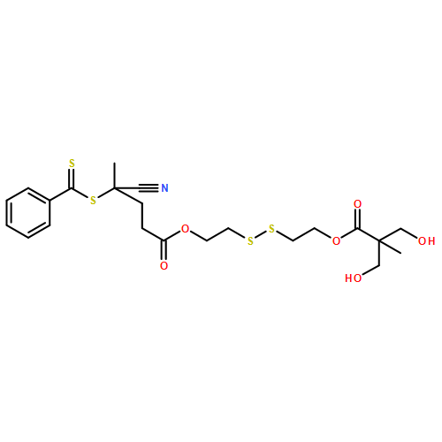 Pentanoic acid, 4-cyano-4-[(phenylthioxomethyl)thio]-, 2-[[2-[3-hydroxy-2-(hydroxymethyl)-2-methyl-1-oxopropoxy]ethyl]dithio]ethyl ester 