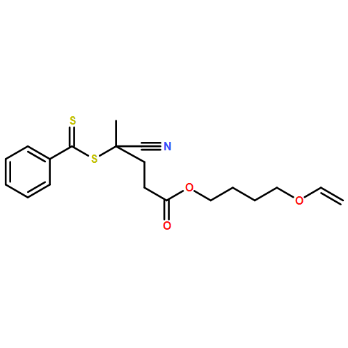 Pentanoic acid, 4-cyano-4-[(phenylthioxomethyl)thio]-, 4-(ethenyloxy)butyl ester 