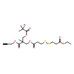 Propanoic acid, 3-(2-bromo-2-methyl-1-oxopropoxy)-2-[[3-[(3-ethoxy-3-oxopropyl)dithio]-1-oxopropoxy]methyl]-2-methyl-, 2-propyn-1-yl ester 