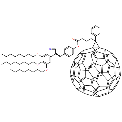 3'H-Cyclopropa[1,9][5,6]fullerene-C60-Ih-3'-butanoic acid, 3'-phenyl-, 4-[2-cyano-2-[3,4,5-tris(octyloxy)phenyl]ethenyl]phenyl ester 