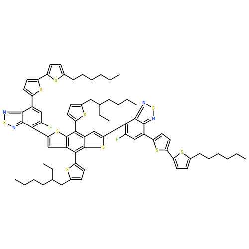 2,1,3-Benzothiadiazole, 4,4'-[4,8-bis[5-(2-ethylhexyl)-2-thienyl]benzo[1,2-b:4,5-b']dithiophene-2,6-diyl]bis[5-fluoro-7-(5'-hexyl[2,2'-bithiophen]-5-yl)- 