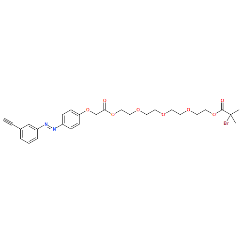 Propanoic acid, 2-bromo-2-methyl-, 14-[4-[2-(3-ethynylphenyl)diazenyl]phenoxy]-13-oxo-3,6,9,12-tetraoxatetradec-1-yl ester 