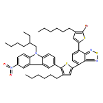 9H-Carbazole, 3-[5-[7-(5-bromo-4-hexyl-2-thienyl)-2,1,3-benzothiadiazol-4-yl]-3-hexyl-2-thienyl]-9-(2-ethylhexyl)-6-nitro- 