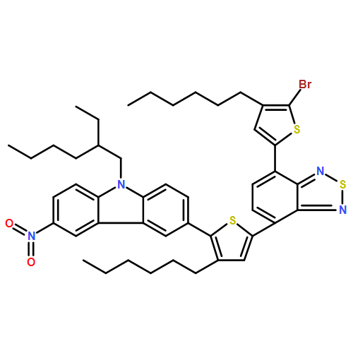 9H-Carbazole, 3-[5-[7-(5-bromo-4-hexyl-2-thienyl)-2,1,3-benzothiadiazol-4-yl]-3-hexyl-2-thienyl]-9-(2-ethylhexyl)-6-nitro- 