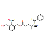 Pentanoic acid, 4-cyano-4-[(phenylthioxomethyl)thio]-, [3-(hydroxymethyl)-2-nitrophenyl]methyl ester 