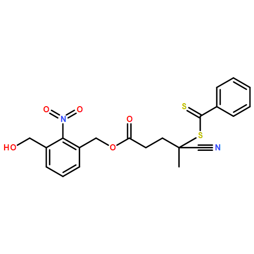 Pentanoic acid, 4-cyano-4-[(phenylthioxomethyl)thio]-, [3-(hydroxymethyl)-2-nitrophenyl]methyl ester 