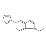 1H-Indole, 1-ethyl-5-(3-thienyl)- 