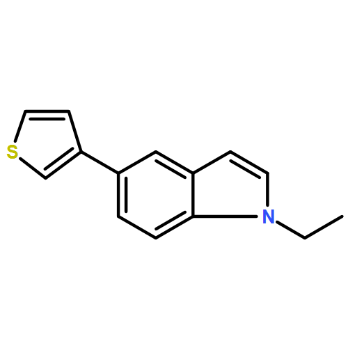 1H-Indole, 1-ethyl-5-(3-thienyl)- 