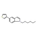 1H-Indole, 1-hexyl-5-(3-thienyl)- 