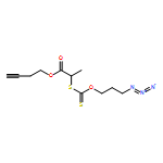 Propanoic acid, 2-[[(3-azidopropoxy)thioxomethyl]thio]-, 3-butyn-1-yl ester 