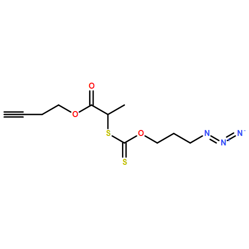 Propanoic acid, 2-[[(3-azidopropoxy)thioxomethyl]thio]-, 3-butyn-1-yl ester 