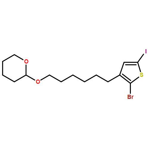 2H-Pyran, 2-[[6-(2-bromo-5-iodo-3-thienyl)hexyl]oxy]tetrahydro- 