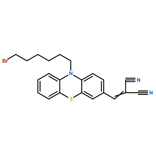 Propanedinitrile, 2-[[10-(6-bromohexyl)-10H-phenothiazin-3-yl]methylene]- 