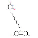 2,4(1H,3H)-Pyrimidinedione, 1-[10-(3,6-dibromo-9H-carbazol-9-yl)decyl]- 