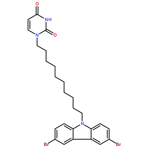 2,4(1H,3H)-Pyrimidinedione, 1-[10-(3,6-dibromo-9H-carbazol-9-yl)decyl]- 