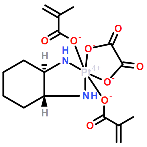 Platinum, [(1R,2R)-1,2-cyclohexanediamine-κN1,κN2][ethanedioato(2-)-κO1,κO2]bis(2-methyl-2-propenoato-κO)-, (OC-6-33)- 