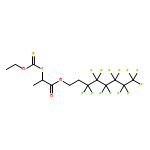 Propanoic acid, 2-[(ethoxythioxomethyl)thio]-, 3,3,4,4,5,5,6,6,7,7,8,8,8-tridecafluorooctyl ester 