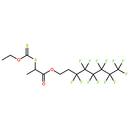 Propanoic acid, 2-[(ethoxythioxomethyl)thio]-, 3,3,4,4,5,5,6,6,7,7,8,8,8-tridecafluorooctyl ester 