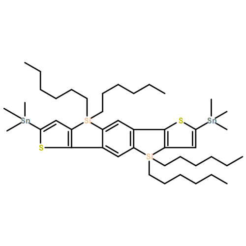 Benzo[1'',2'':4,5;4'',5'':4',5']bissilolo[3,2-b:3',2'-b']dithiophene, 4,4,9,9-tetrahexyl-4,9-dihydro-2,7-bis(trimethylstannyl)- 