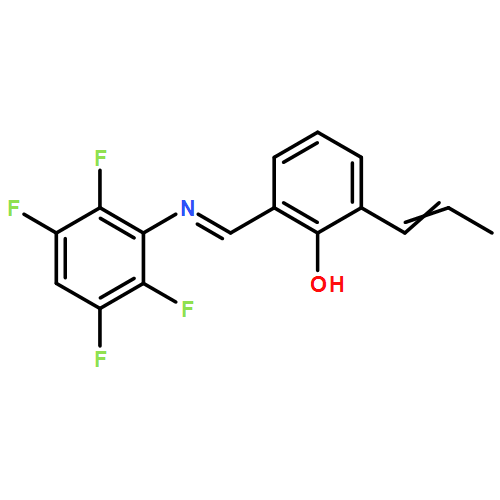 Phenol, 2-(1-propen-1-yl)-6-[[(2,3,5,6-tetrafluorophenyl)imino]methyl]- 