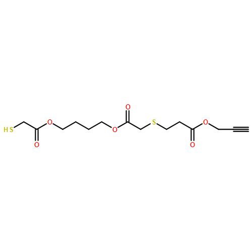 Propanoic acid, 3-[[2-[4-[(2-mercaptoacetyl)oxy]butoxy]-2-oxoethyl]thio]-, 2-propyn-1-yl ester 