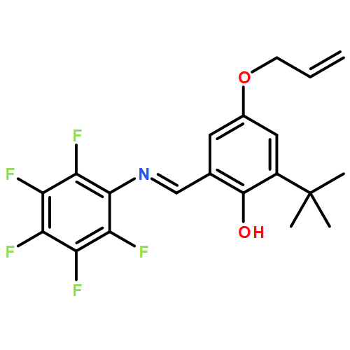 Phenol, 2-(1,1-dimethylethyl)-6-[[(2,3,4,5,6-pentafluorophenyl)imino]methyl]-4-(2-propen-1-yloxy)- 