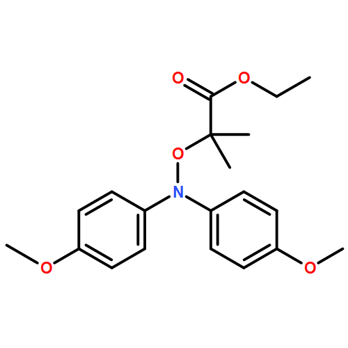 Propanoic acid, 2-[[bis(4-methoxyphenyl)amino]oxy]-2-methyl-, ethyl ester 