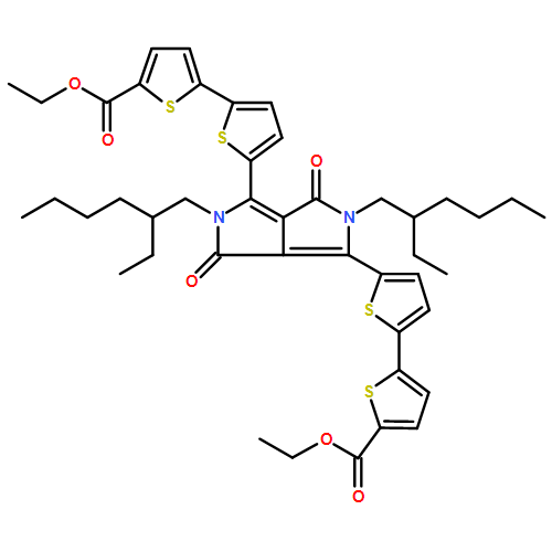 [2,2'-Bithiophene]-5-carboxylic acid, 5',5'''-[2,5-bis(2-ethylhexyl)-2,3,5,6-tetrahydro-3,6-dioxopyrrolo[3,4-c]pyrrole-1,4-diyl]bis-, 5,5''-diethyl ester 