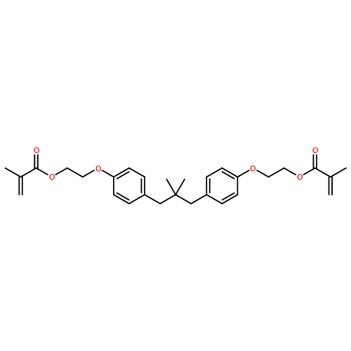 2-Propenoic acid, 2-methyl-, 1,1'-[(2,2-dimethyl-1,3-propanediyl)bis(4,1-phenyleneoxy-2,1-ethanediyl)] ester 