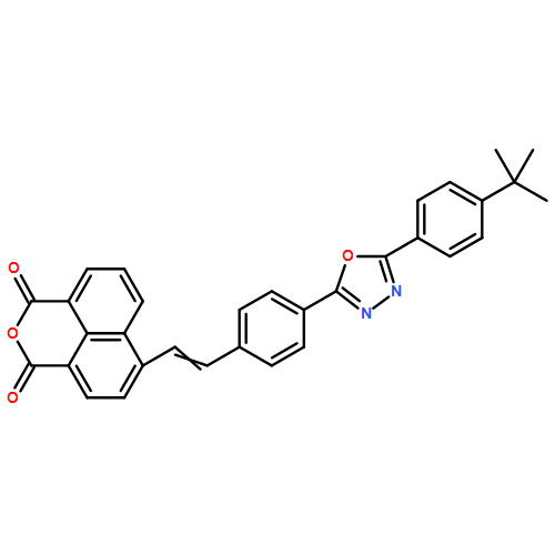 1H,3H-Naphtho[1,8-cd]pyran-1,3-dione, 6-[2-[4-[5-[4-(1,1-dimethylethyl)phenyl]-1,3,4-oxadiazol-2-yl]phenyl]ethenyl]- 