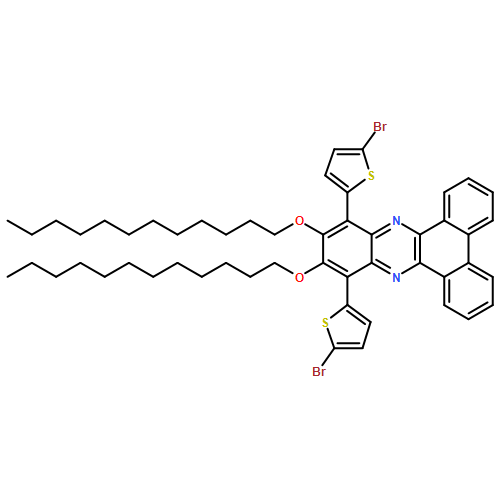 Dibenzo[a,c]phenazine, 10,13-bis(5-bromo-2-thienyl)-11,12-bis(dodecyloxy)- 